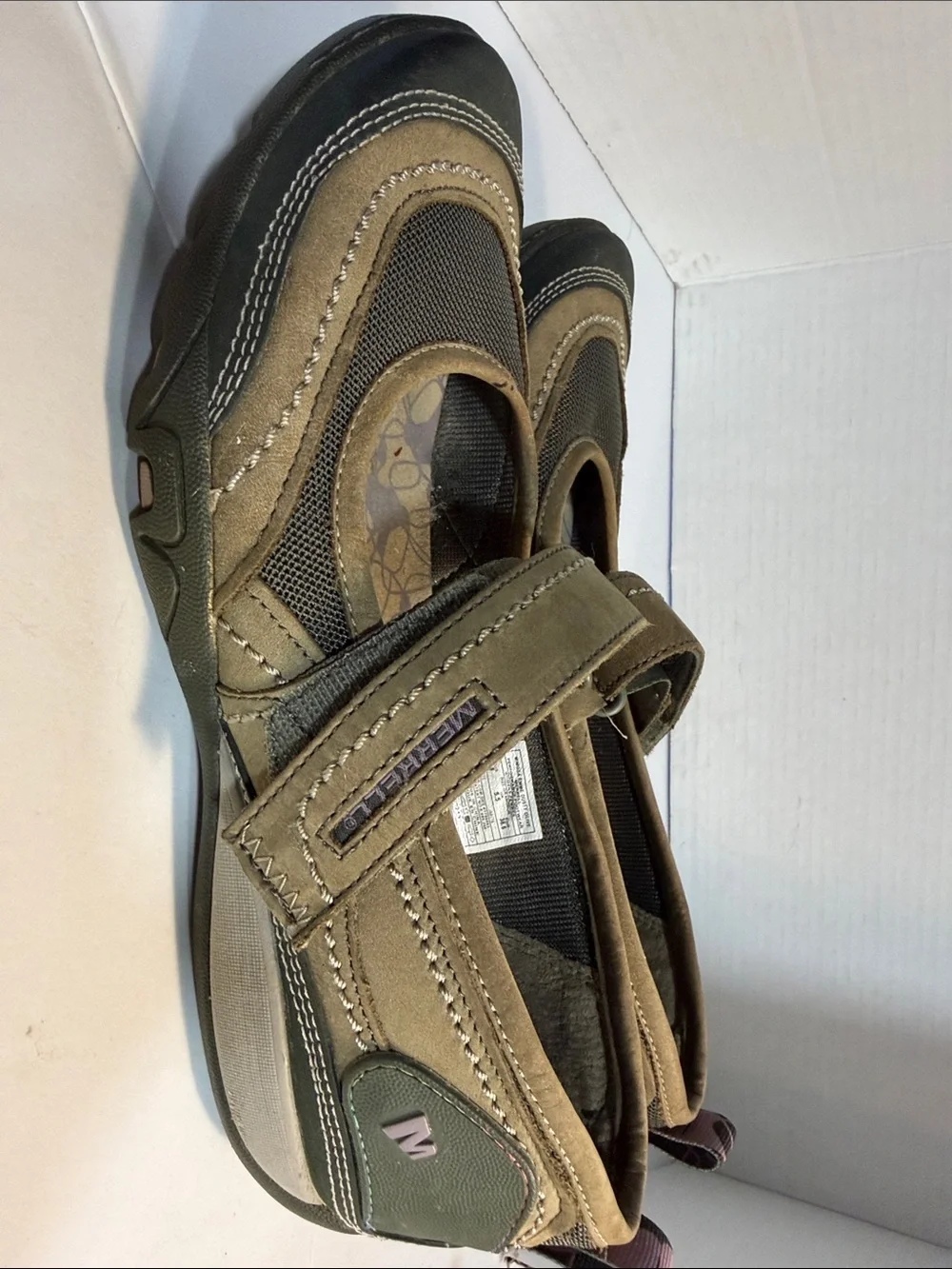 Merrell Tan and Brown Mary Jane Flats